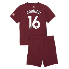 Manchester City Rodrigo 16 Ausweichtrikot Kinder 2024-2025 Günstige Fußballtrikots