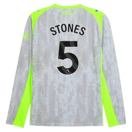 Manchester City Stones 5 Ausweichtrikot 2025-2026 Langarm Günstige Fußballtrikots