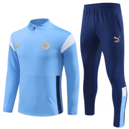 Manchester City Trainingsanzüge 2023-24 - 1-4 Zip Blau