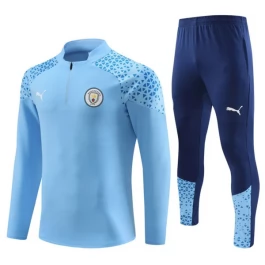 Manchester City Trainingsanzüge 2023-24 - 1-4 Zip Blau