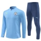 Manchester City Trainingsanzüge Kinder 2024-25 - 1-4 Zip Blau