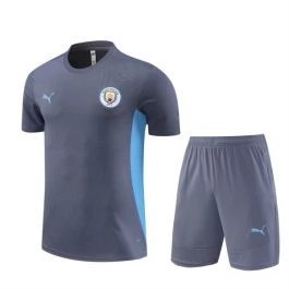 Manchester City Trainingsshirt Anzüge Kinder 2024-25 - Shorts Grau Manchester City Trainingsshirt Anzüge Kinder 2024-25 - Shorts Grau