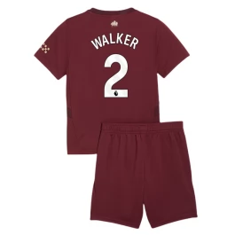 Manchester City Walker 2 Ausweichtrikot Kinder 2024-2025 Günstige Fußballtrikots