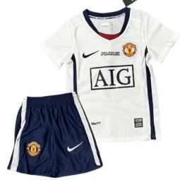 Manchester United Auswärtstrikot Kinder Retro 2008-2009 Günstige Fußballtrikots