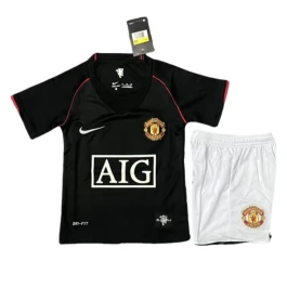 Manchester United Ausweichtrikot Kinder Retro 2007-2008 Günstige Fußballtrikots