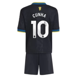 Manchester United Cunha 10 Ausweichtrikot Kinder 2025-2026 Günstige Fußballtrikots