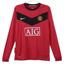 Manchester United Heimtrikot Retro 2009-2010 L/S Günstige Fußballtrikots
