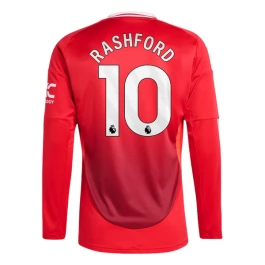 Manchester United Rashford 10 Heimtrikot 2024-2025 L/S Günstige Fußballtrikots