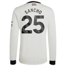 Manchester United Sancho 25 Ausweichtrikot 2024-2025 L/S Günstige Fußballtrikots