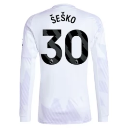 Manchester United Šeško 30 Auswärtstrikot 2025-2026 L/S Günstige Fußballtrikots