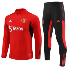 Manchester United Trainingsanzüge 2023-24 - 1-4 Zip Rot
