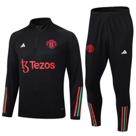 Manchester United Trainingsanzüge 2023-24 - 1-4 Zip Schwarz