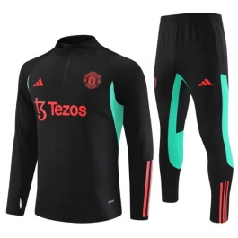 Manchester United Trainingsanzüge 2023-24 - 1-4 Zip Schwarz