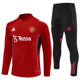 Manchester United Trainingsanzüge 2025-26 - 1-4 Zip Rot Manchester United Trainingsanzüge 2025-26 - 1-4 Zip Rot