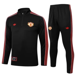 Manchester United Trainingsanzüge 2025-26 - 1-4 Zip Schwarz