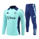 Manchester United Trainingsanzüge Kinder 2024-25 - 1-4 Zip Blau