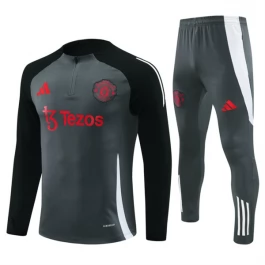 Manchester United Trainingsanzüge Kinder 2024-25 - 1-4 Zip Grau