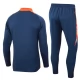 Manchester United Trainingsanzüge Kinder 2024-25 - 1-4 Zip Marineblau Orange