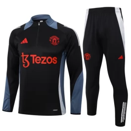 Manchester United Trainingsanzüge Kinder 2024-25 - 1-4 Zip Schwarz