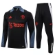 Manchester United Trainingsanzüge Kinder 2024-25 - 1-4 Zip Schwarz