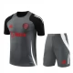 Manchester United Trainingsshirt Anzüge Kinder 2024-25 - Shorts Grau