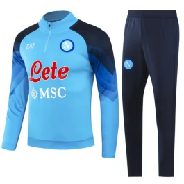 Napoli Trainingsanzüge 2023-24 - 1-4 Zip Blau