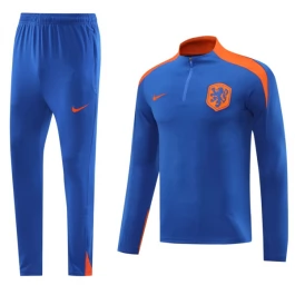 Niederlande Trainingsanzüge 2024-25 - 1-4 Zip Blau