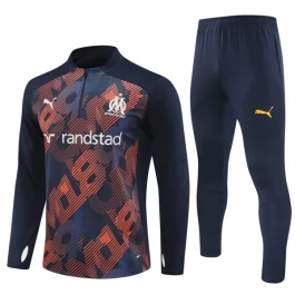 Olympique de Marseille Trainingsanzüge 2024-25 - 1-4 Zip Blau Orange
