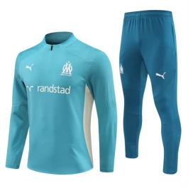 Olympique de Marseille Trainingsanzüge Kinder 2024-25 - 1-4 Zip Blau