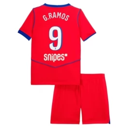 Paris Saint Germain G.Ramos 9 Ausweichtrikot Kinder 2025-2026 Günstige Fußballtrikots
