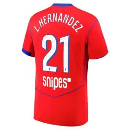 Paris Saint Germain L.Hernandez 21 Ausweichtrikot 2025-2026 Günstige Fußballtrikots