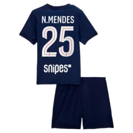 Paris Saint Germain N.Mendes 25 Heimtrikot Kinder 2025-2026 Günstige Fußballtrikots