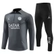 Paris Saint Germain PSG Trainingsanzüge 2023-24 - 1-4 Zip Grau Paris Saint Germain PSG Trainingsanzüge 2023-24 - 1-4 Zip Grau