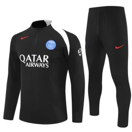 Paris Saint Germain Trainingsanzug Kinder 2025-26 - 1-4 Zip Schwarz Paris Saint Germain Trainingsanzug Kinder 2025-26 - 1-4 Zip Schwarz