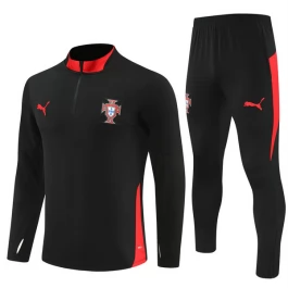 Portugal Trainingsanzug Kinder 2025-26 - 1-4 Zip Schwarz