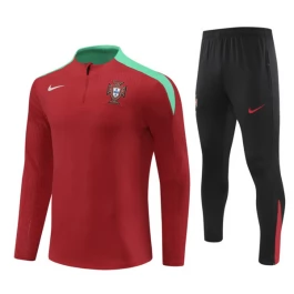 Portugal Trainingsanzüge Kinder 2024-25 - 1-4 Zip Rot