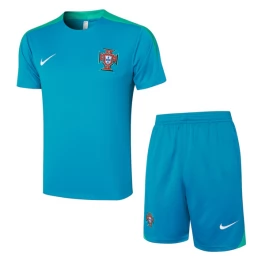Portugal Trainingsshirt Anzüge Kinder 2024-25 - Shorts Blau