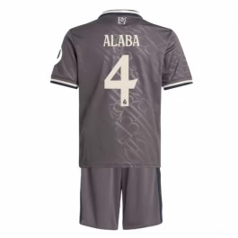 Real Madrid Alaba 4 Ausweichtrikot Kinder 2024-2025 Günstige Fußballtrikots