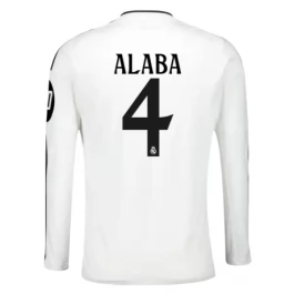 Real Madrid Alaba 4 Heimtrikot 2024-2025 L/S Günstige Fußballtrikots