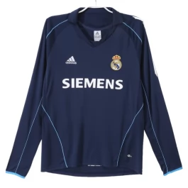 Real Madrid Auswärtstrikot Retro 2005-2006 L/S Günstige Fußballtrikots