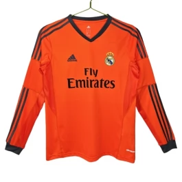 Real Madrid Ausweichtrikot Retro 2013-2014 Langarm Günstige Fußballtrikots