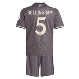 Real Madrid Bellingham 5 Ausweichtrikot Kinder 2024-2025 Günstige Fußballtrikots