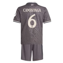 Real Madrid Camavinga 6 Ausweichtrikot Kinder 2024-2025 Günstige Fußballtrikots