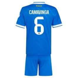 Real Madrid Camavinga 6 Ausweichtrikot Kinder 2025-2026 Günstige Fußballtrikots