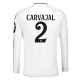 Real Madrid Carvajal 2 Heimtrikot 2024-2025 L/S Günstige Fußballtrikots
