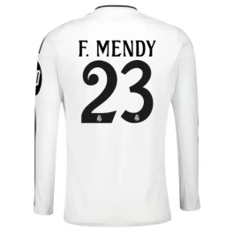 Real Madrid F.Mendy 23 Heimtrikot 2024-2025 L/S Günstige Fußballtrikots