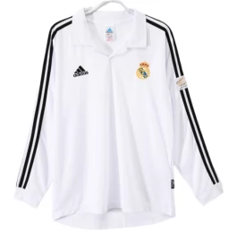 Real Madrid Heimtrikot Retro 2002-2003 L/S Günstige Fußballtrikots