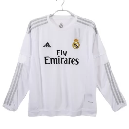 Real Madrid Heimtrikot Retro 2015-2016 L/S Günstige Fußballtrikots
