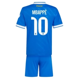 Real Madrid Mbappé 10 Ausweichtrikot Kinder 2025-2026 Günstige Fußballtrikots