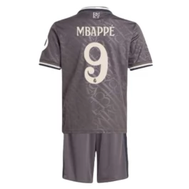 Real Madrid Mbappé 9 Ausweichtrikot Kinder 2024-2025 Günstige Fußballtrikots
